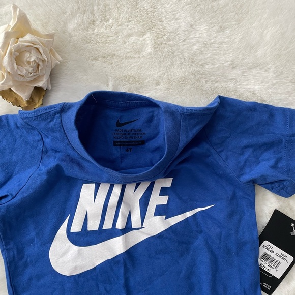 New with tag NIKE TODDLER T SHIRT ( short sleeve) Blue w/white Logo SZ 4T #nike - Picture 5 of 5